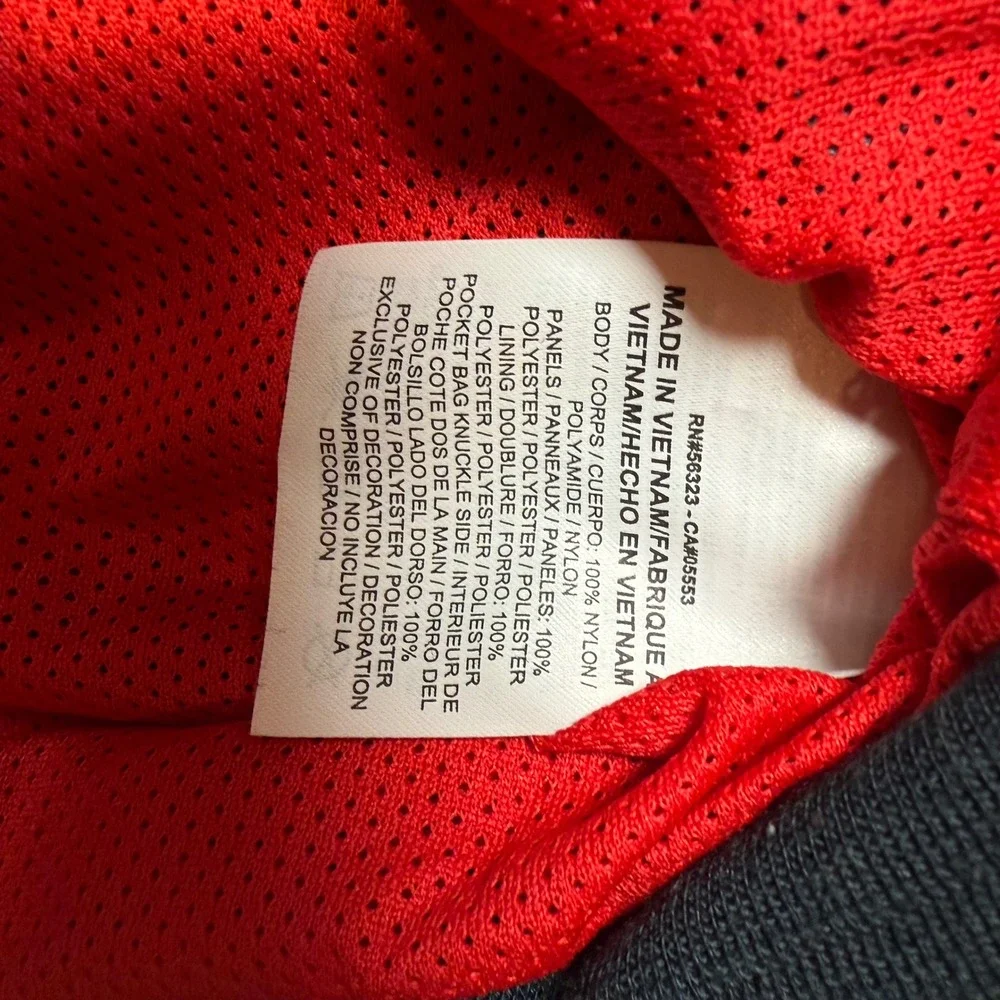Nike Windrunner Jacket Mens Medium Red White Navy Blue Colorblock Hooded Zip‎